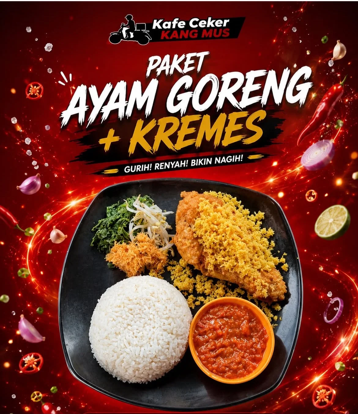 Paket Ayam Goreng Kremes KANGMUS